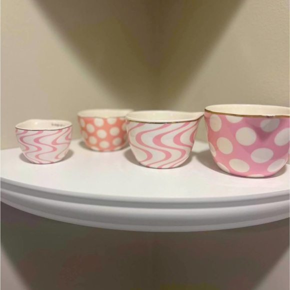 PORCELAIN MEASURING CUPS WITH SAYINGS - Picture 1 of 4